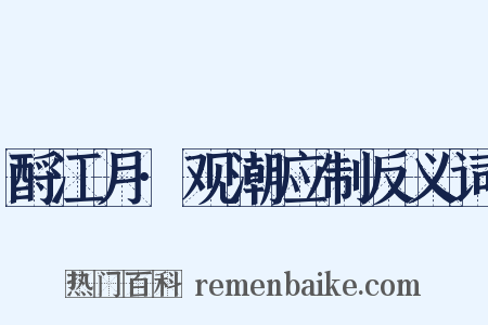 酹江月·观潮应制反义词是什么意思的图片